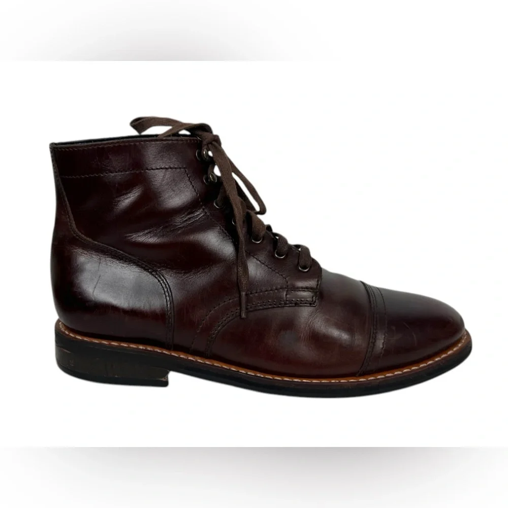 Thursday Boot Company Mens Captain Boots Brown Leather Lace Up Size US 11.5
